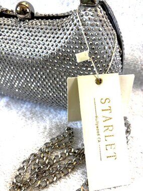 Starlet brand evening/bridal handbag with silver strap NWT
